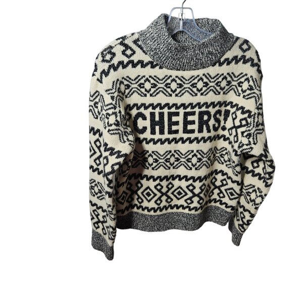 A New Day Cheers! XS Fair Isle Sweater Recycled Polyester Blend Womens Winter Wa - Picture 1 of 6
